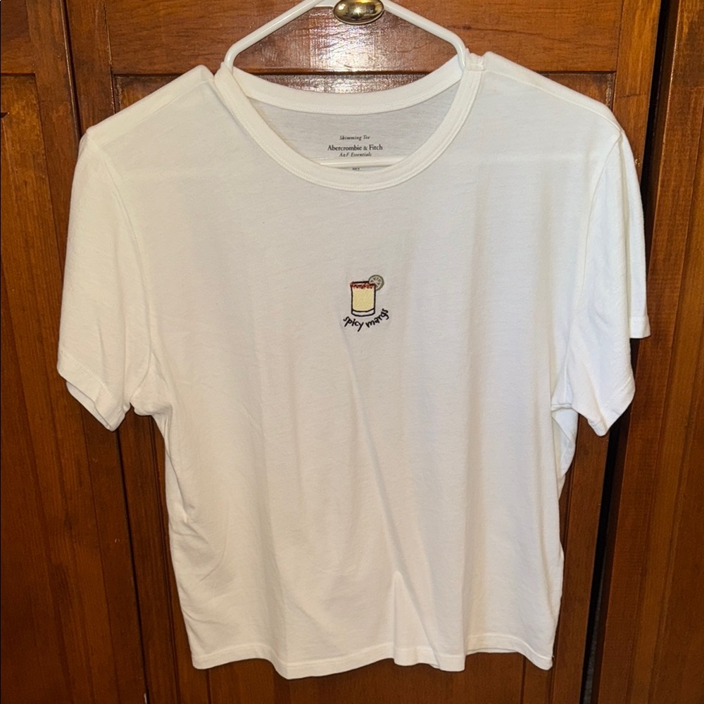 White Graphic T-Shirt with margarita Design